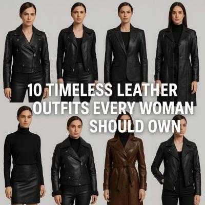 10 tenues en cuir intemporelles que toute femme devrait posséder