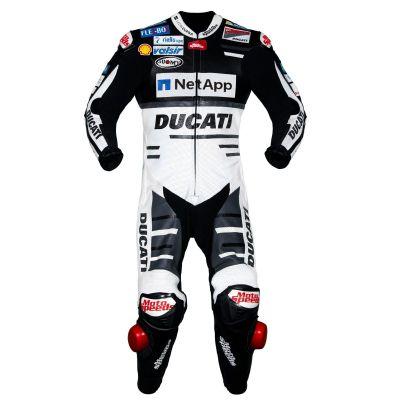 Combinaison en cuir noir Andrea Dovizioso Ducati MotoGP 2018