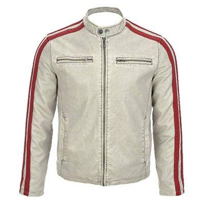 Veste en cuir antique pour homme