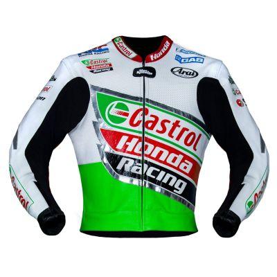 Veste en cuir Honda de Colin Edwards Castrol 2002 WSBK