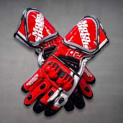 gants de course en cuir