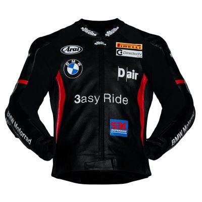 Veste de moto BMW noire Leon Haslam