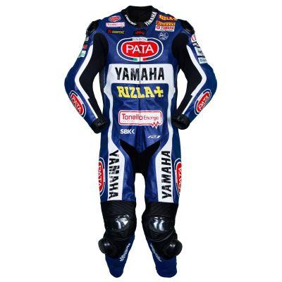 Combinaison de course en cuir Michael van der Mark Yamaha SBK 2017