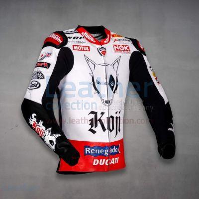 Veste en cuir rétro Ducati Noriyuki Haga WSBK 2004