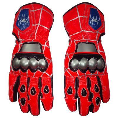 Gants de moto en cuir Spiderman