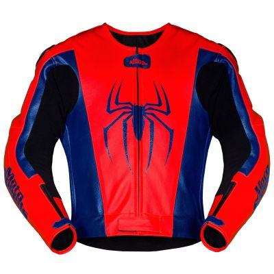Veste de moto en cuir Spiderman