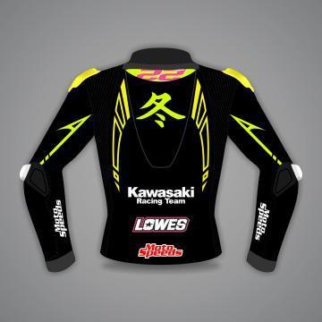 Veste de moto Alex Lowes noire Kawasaki Test d'hiver 2023