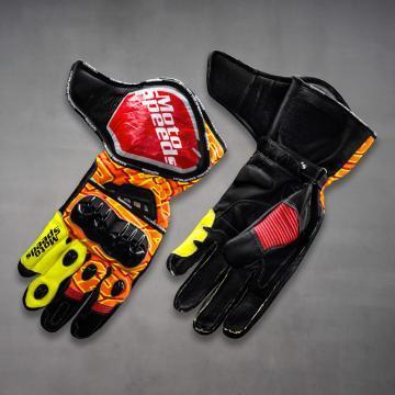 Gants de moto orange Alex Rins 2018
