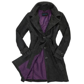 Manteau trench en cuir pour femmes d'Amelia Earhart