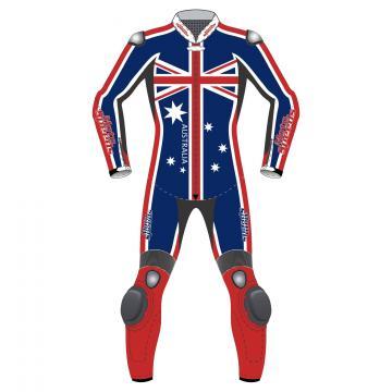 Suits de moto personnalisés avec le drapeau australien
