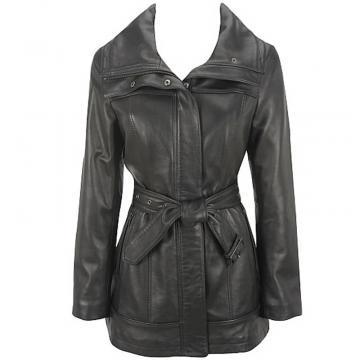Manteau en cuir pour dames