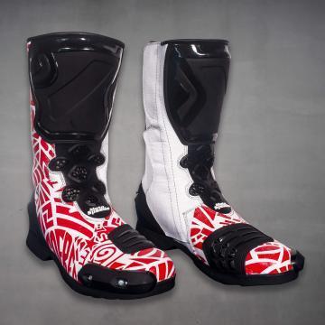 bottes de moto en cuir