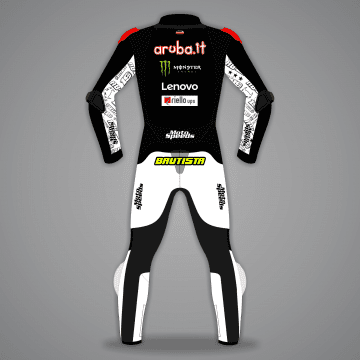 Cuirs Noir et Blanc Alvaro Bautista SBK 2025 WT