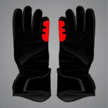 Gants de moto en cuir noir Alex Lowes SBK 2025