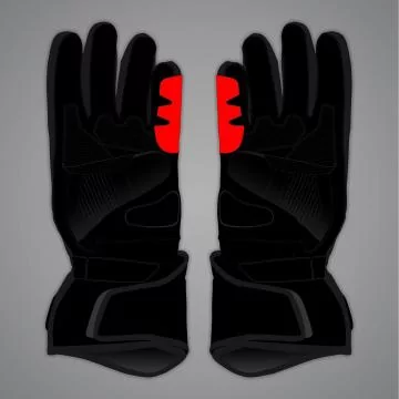Gants de moto en cuir noir Alex Lowes SBK 2025