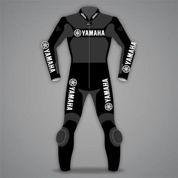 Cuirs de moto noirs Yamaha