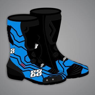 Chaussures de Moto Bleu Miguel Oliveira MotoGP 2025