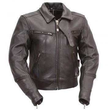 Veste en cuir hybride Bronson pour motard