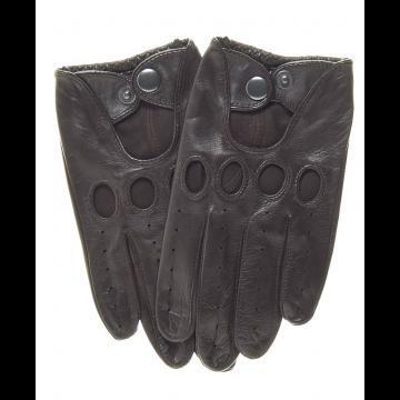 Gants de conduite en cuir noir pour hommes