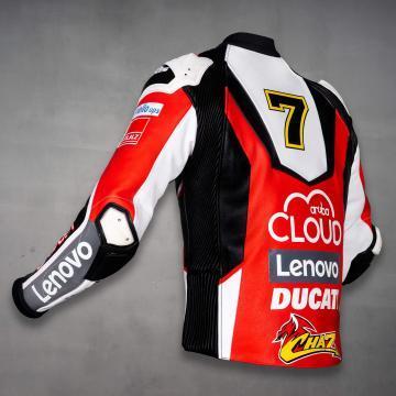 Veste de motard rouge