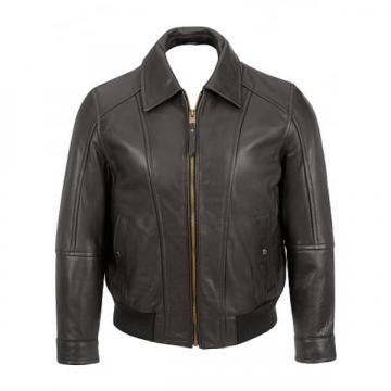 Veste bomber noire brillante
