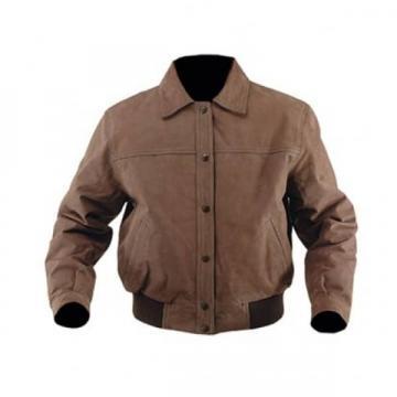 Veste en cuir nubuck pilote