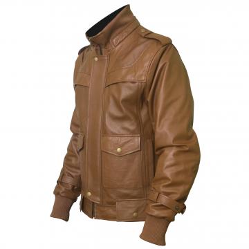 Veste en cuir pour hommes Curieux Chocolate Biker