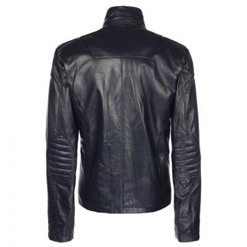 Deuce Veste en Cuir Marine Classique pour Hommes