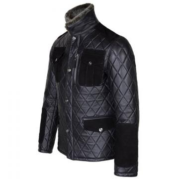 Veste avec col en fourrure pour hommes