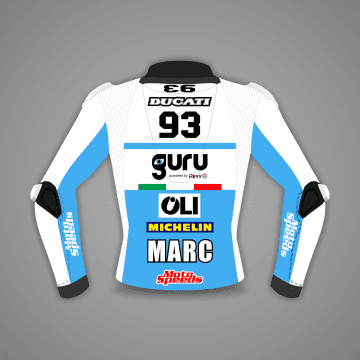 Veste en cuir Ducati de Marc Marquez GP britannique 2024