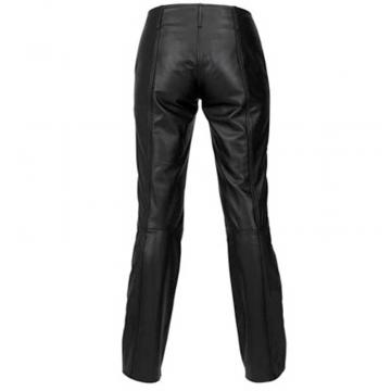 Pantalons en cuir noirs pour femmes mode
