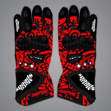Gants noirs et rouges Francesco Bagnaia MotoGP 2024