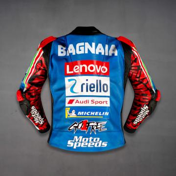 Veste Moto Bleue Ducati Francesco Bagnaia GP Italien 2024