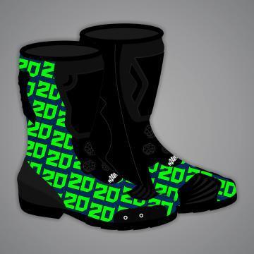 Bottes de moto vertes Fabio Quartararo MotoGP 2025