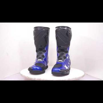 Bottes de moto bleues