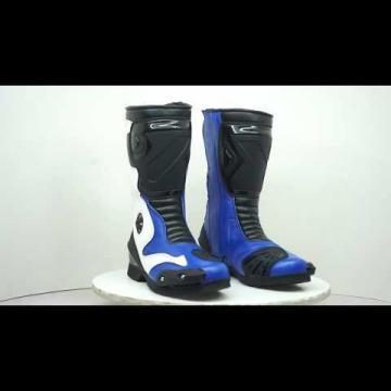 Bottes de biker bleues