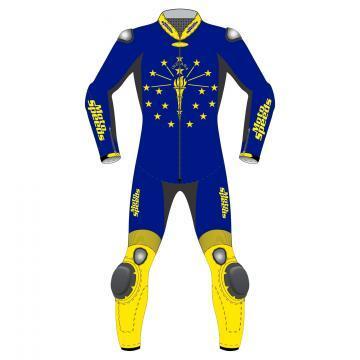 Cuirs de course de drapeau de l'Indiana