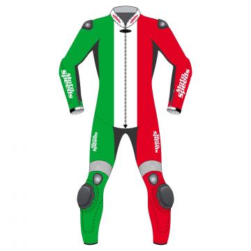 Drapeau d'Italie Moto Cuir