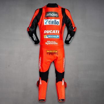 Combinaison de moto en cuir intégral Jack Miller Ducati MotoGP 2021