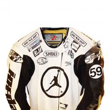 Costume en cuir noir et blanc AMA 2006