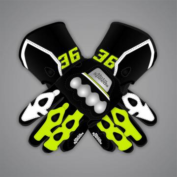 Leather racing gloves