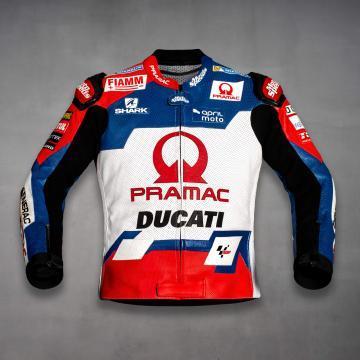 Veste de moto en cuir Ducati Johann Zarco MotoGP 2022