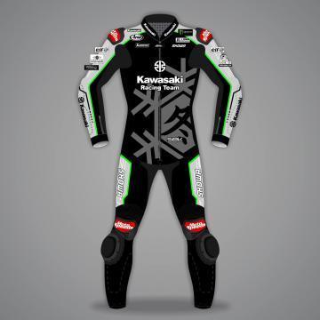 Combinaisons en cuir Jonathan Rea Moto Kawasaki Test de Jerez 2022