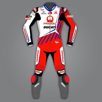 Combinaison de moto intégrale Jorge Martin Ducati Pramac 2021