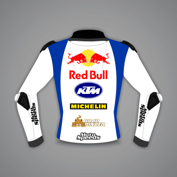 Brad Binder Veste en Cuir de Moto KTM Grand Prix Britannique 2024