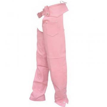 Chaps en cuir rose pour femmes