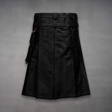 Kilt gothique en cuir pour homme