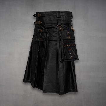 Kilt gothique en cuir pour homme