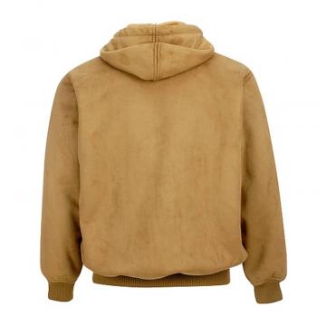 Veste en shearling à capuche pour homme