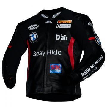 Veste en cuir noir BMW Motorrad